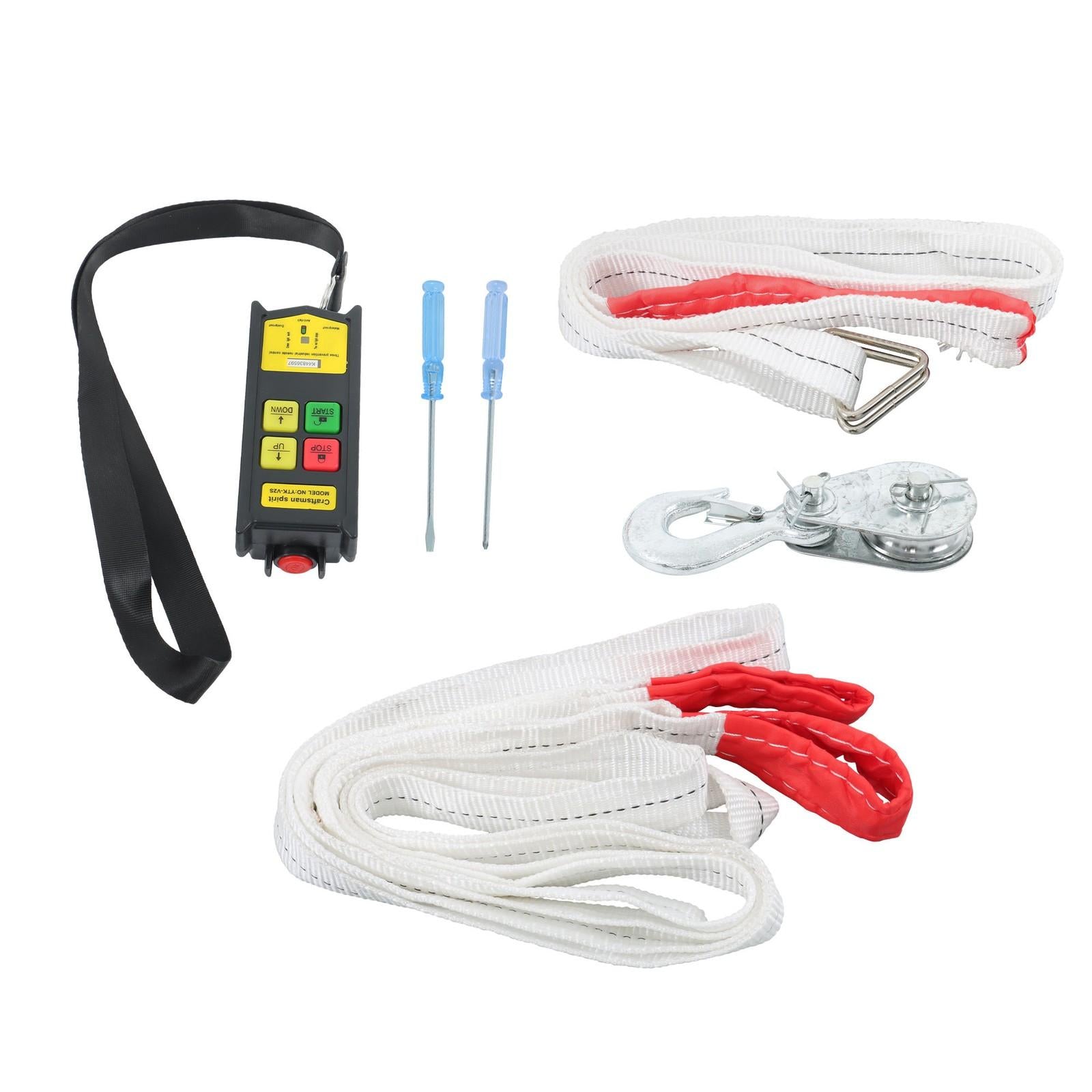 1320lbs 110V Wireless Electri Hoist w/ Wireless Remote Control & Emergency Stop
