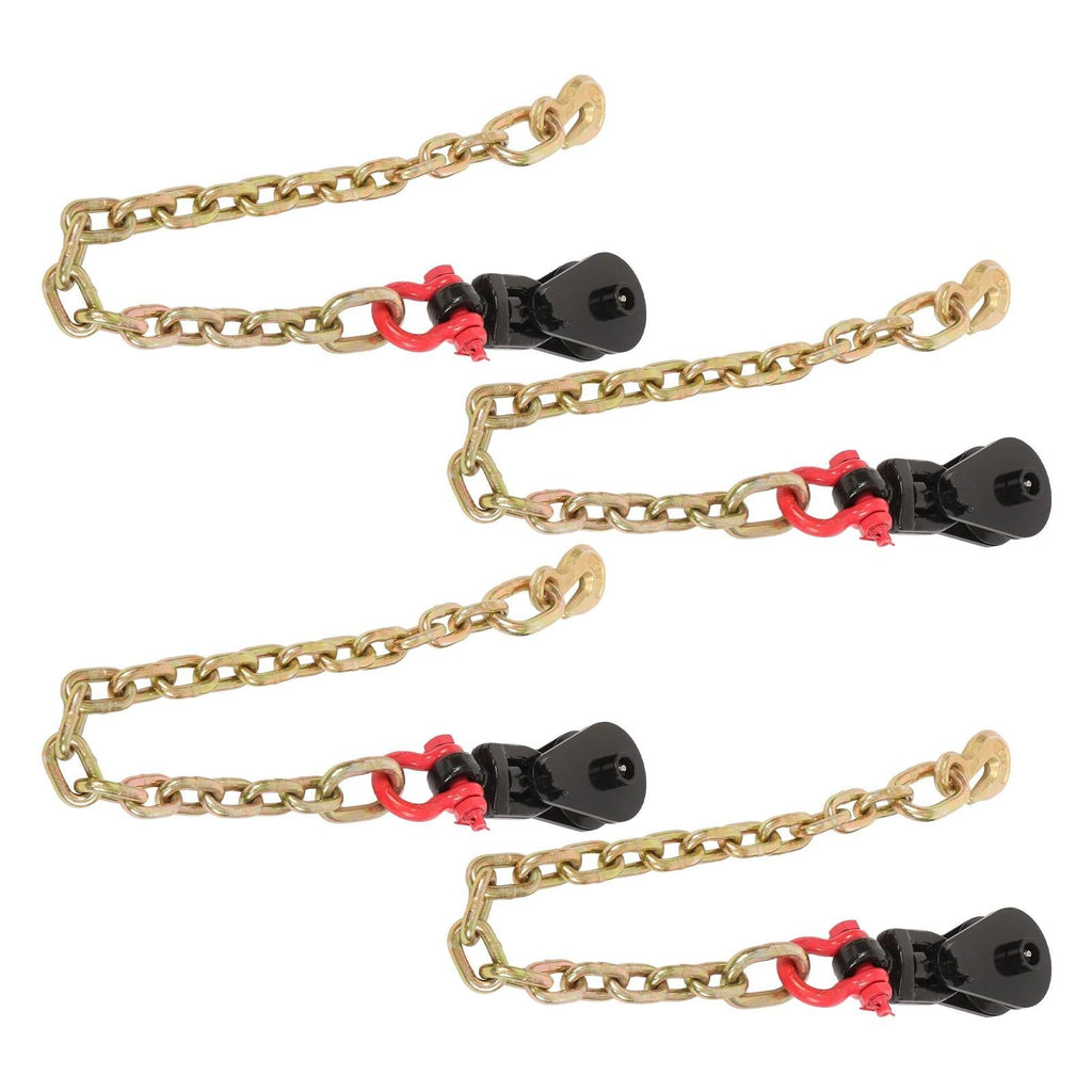 4 X 2 Ton Snatch Block w/ Chain Flatbed Tow Truck Rollback Car Carrier Cable