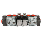 Hydraulic Backhoe 11GPM Directional Control Valve 6 Spool With 2 Joysticks