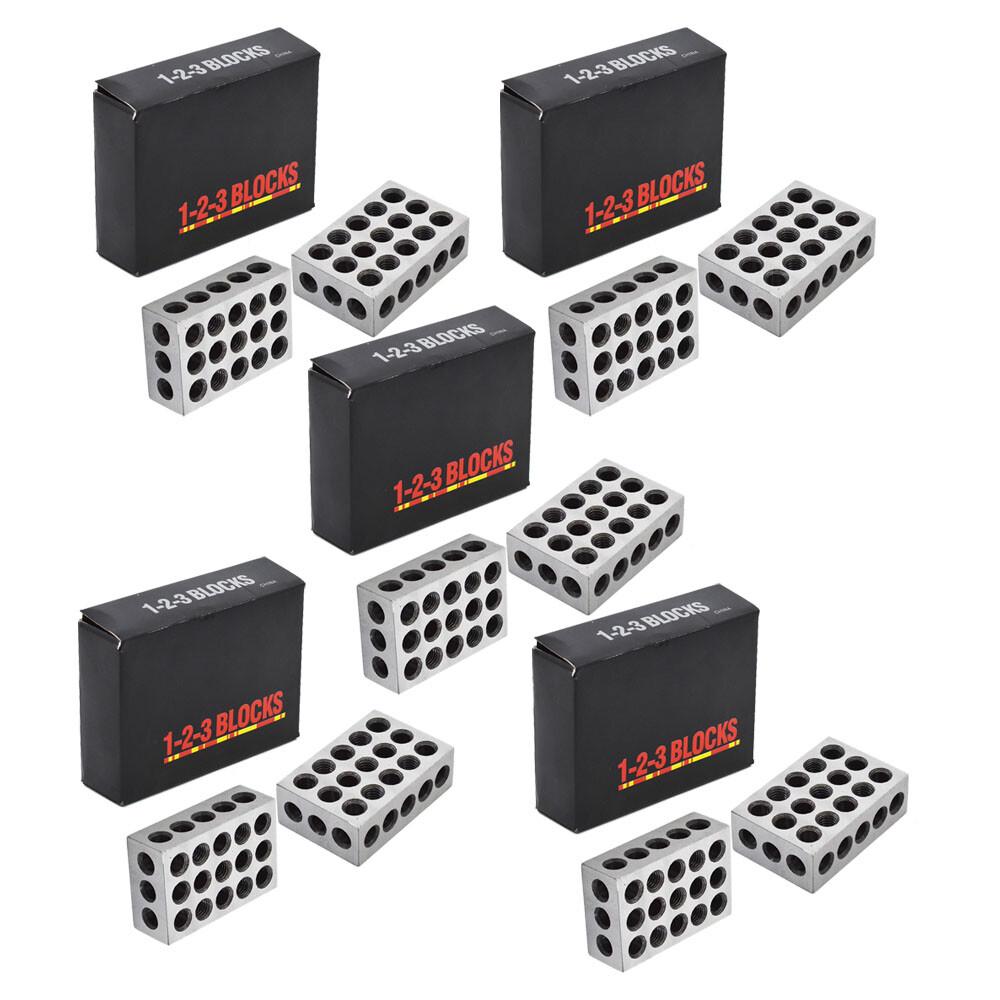 1-2-3 blocks 23 holes .0002" MACHINIST 123 10 MATCHED PAIRS ULTRA PRECISION