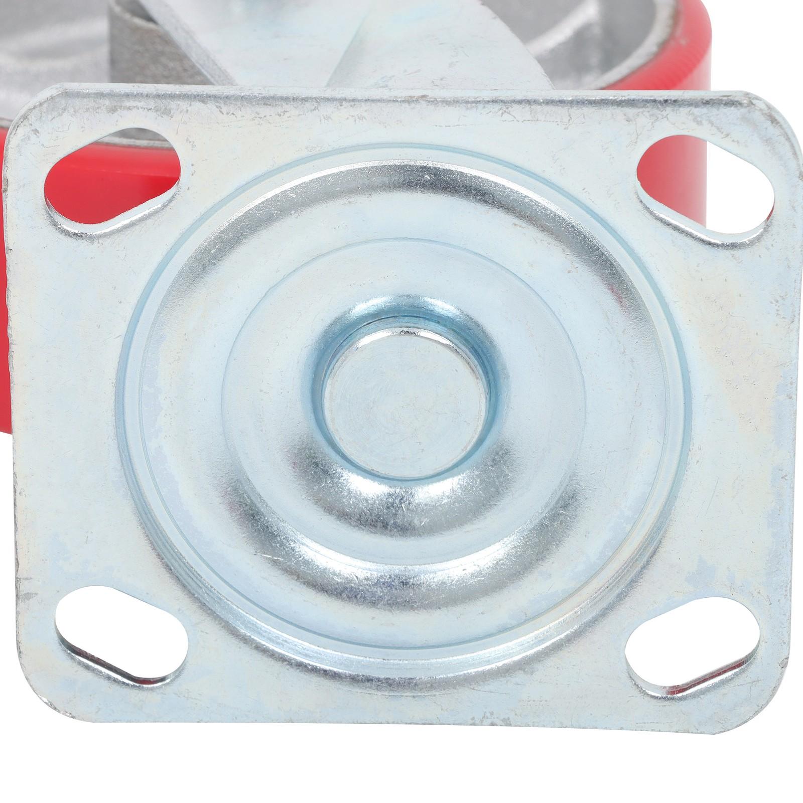4 Pack Heavy Duty Swivel Caster Wheels 6" × 2" Polyurethane 4800Lbs Industrial