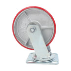 4 Pack Heavy Duty Swivel Caster Wheels 6" × 2" Polyurethane 4800Lbs Industrial