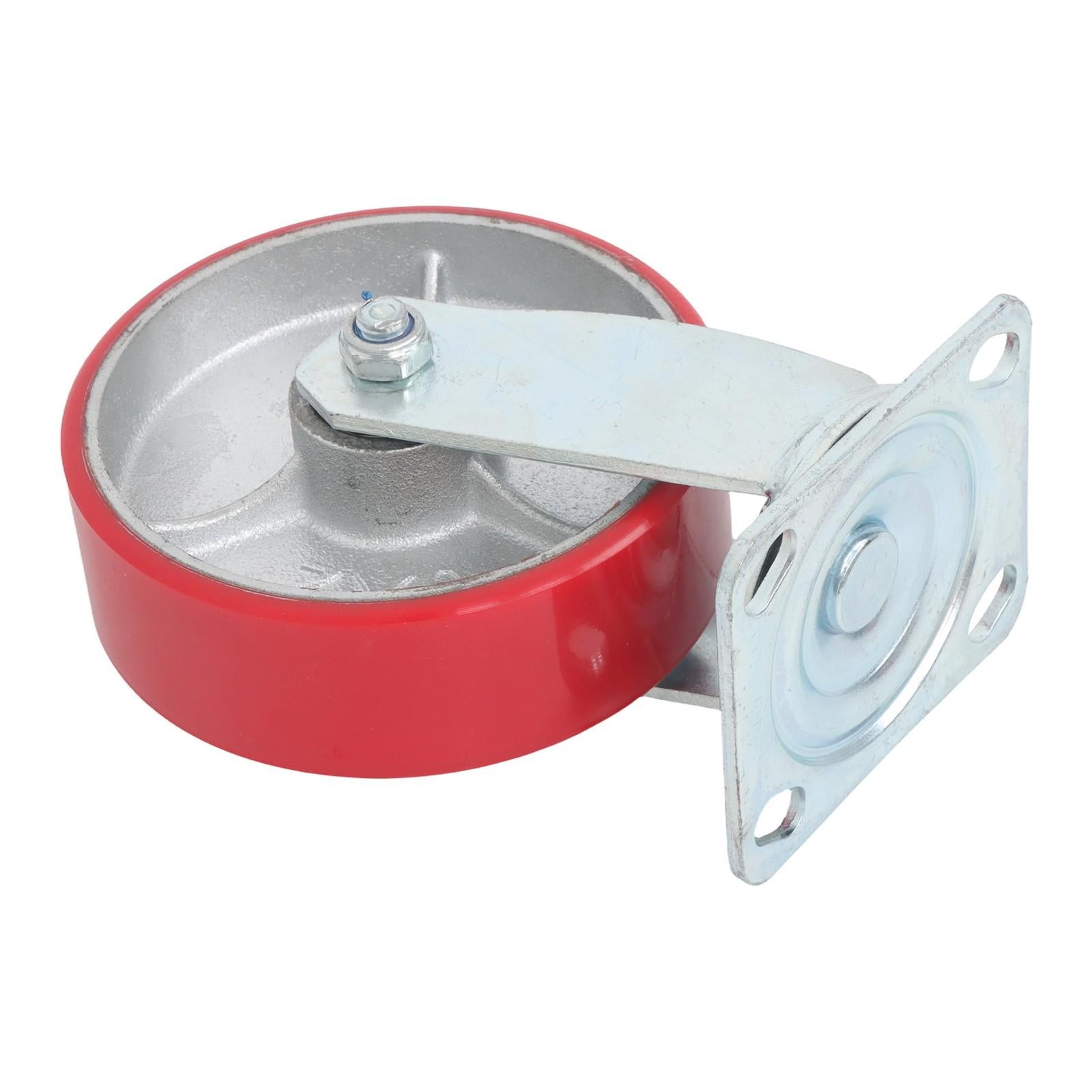 4 Pack Heavy Duty Swivel Caster Wheels 6" × 2" Polyurethane 4800Lbs Industrial