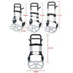 500 LB Aluminum Folding Hand Truck with Telescoping Handle & Elastic Ropes
