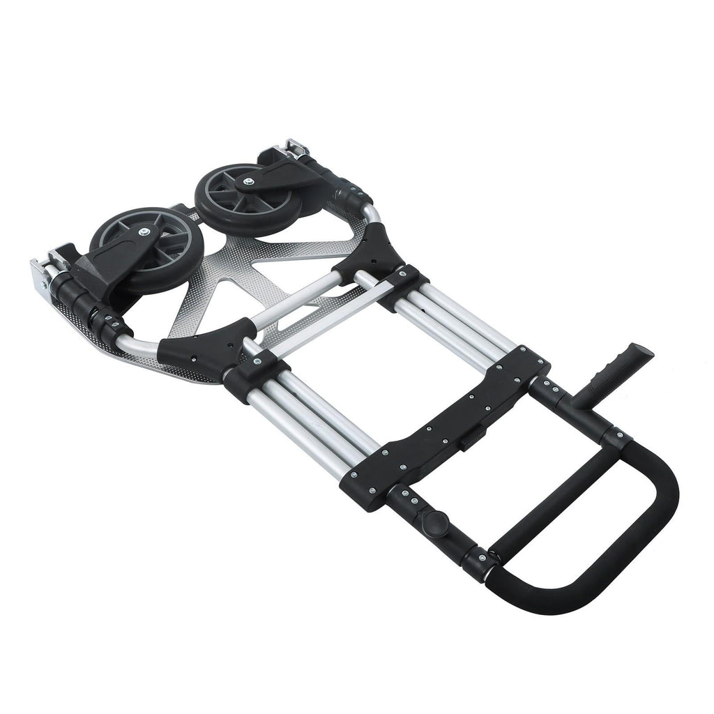 500 LB Aluminum Folding Hand Truck with Telescoping Handle & Elastic Ropes