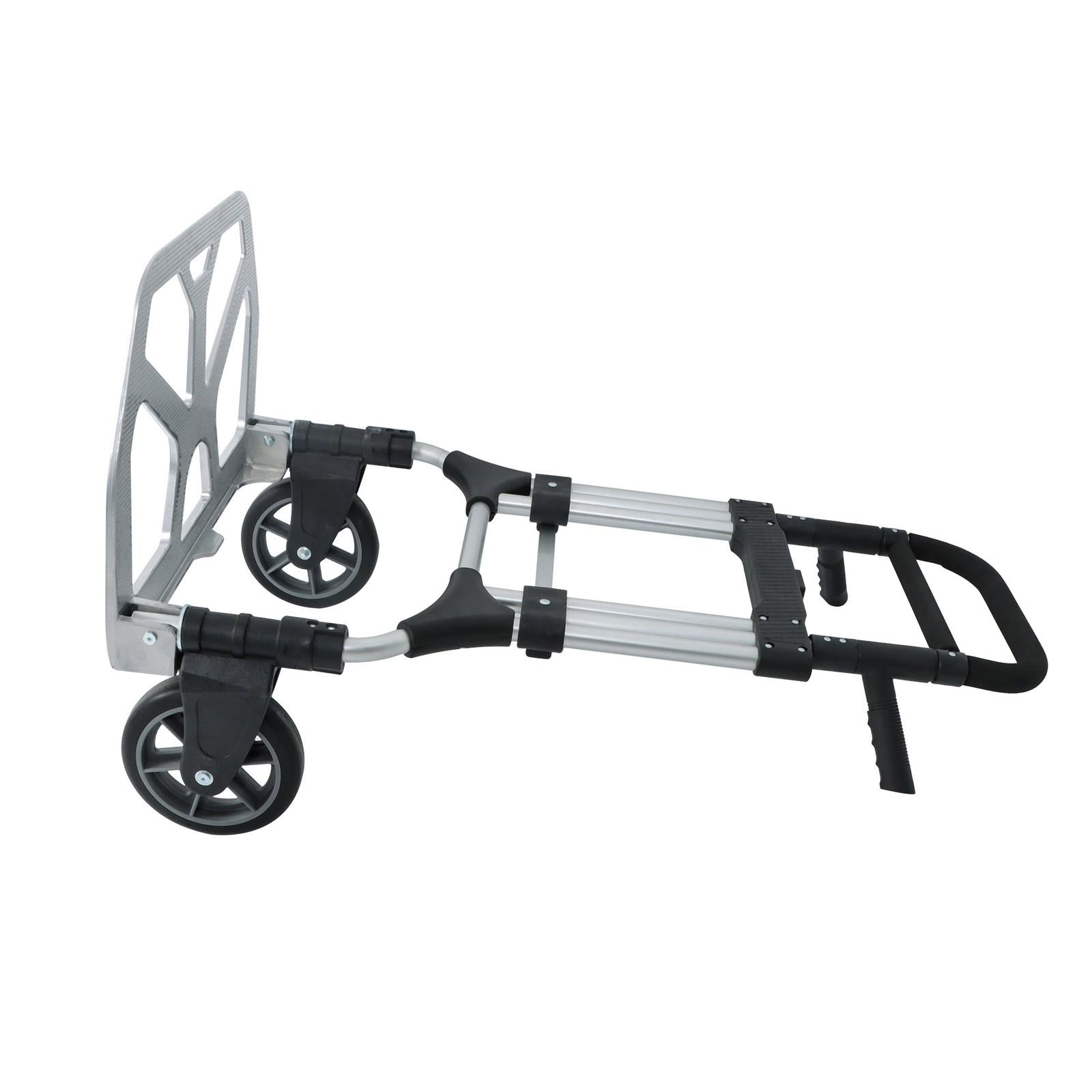 500 LB Aluminum Folding Hand Truck with Telescoping Handle & Elastic Ropes