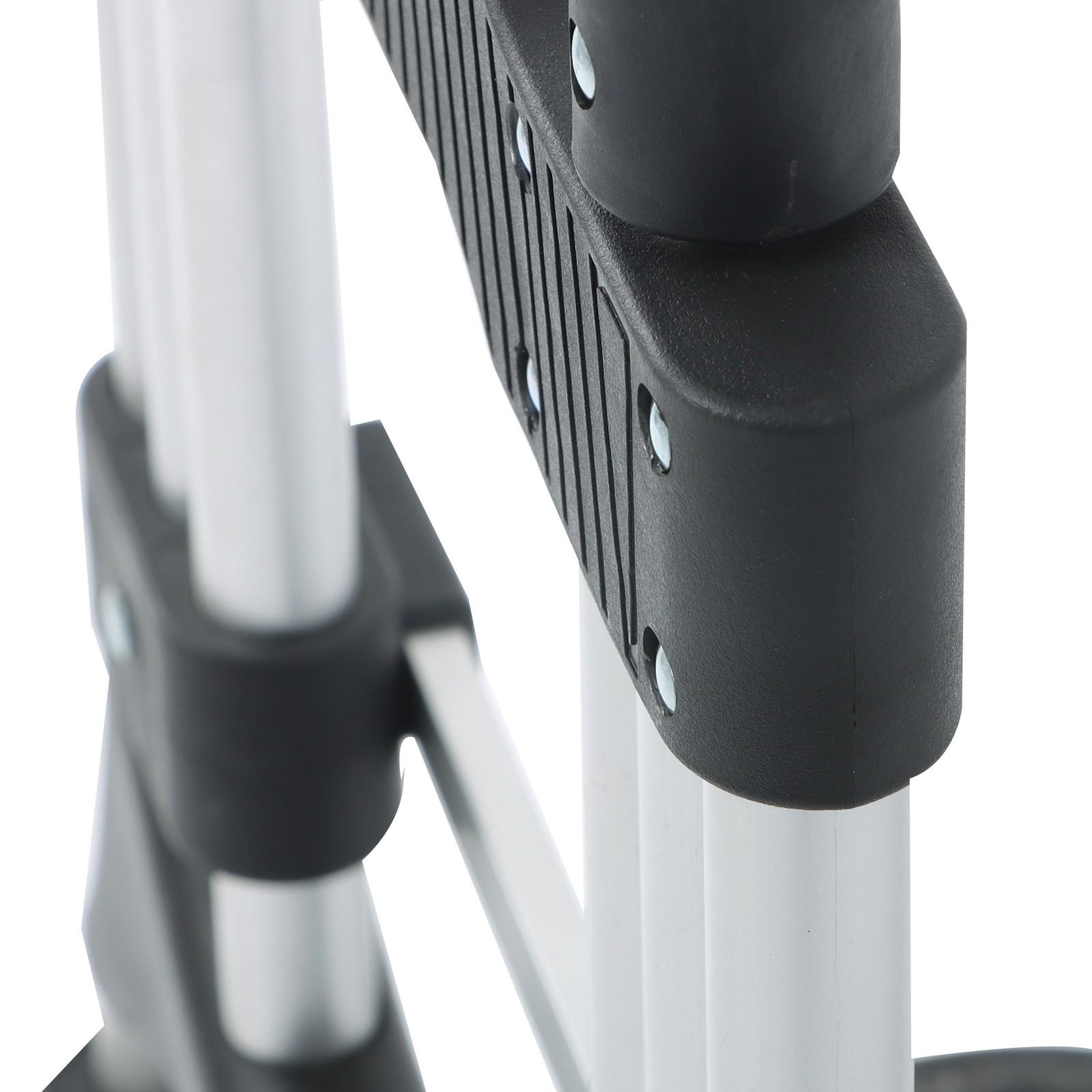 500 LB Aluminum Folding Hand Truck with Telescoping Handle & Elastic Ropes