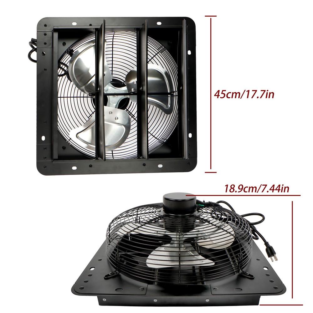 14 Inch Shutter Exhaust Fan W/ Speed Controller High Speed Wall Mounted 1550 CFM