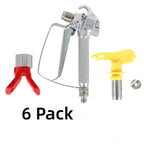 6 Pcs Airless Paint Spray Gun 3600PSI For Sprayers With 517 Tip & Tip Guard