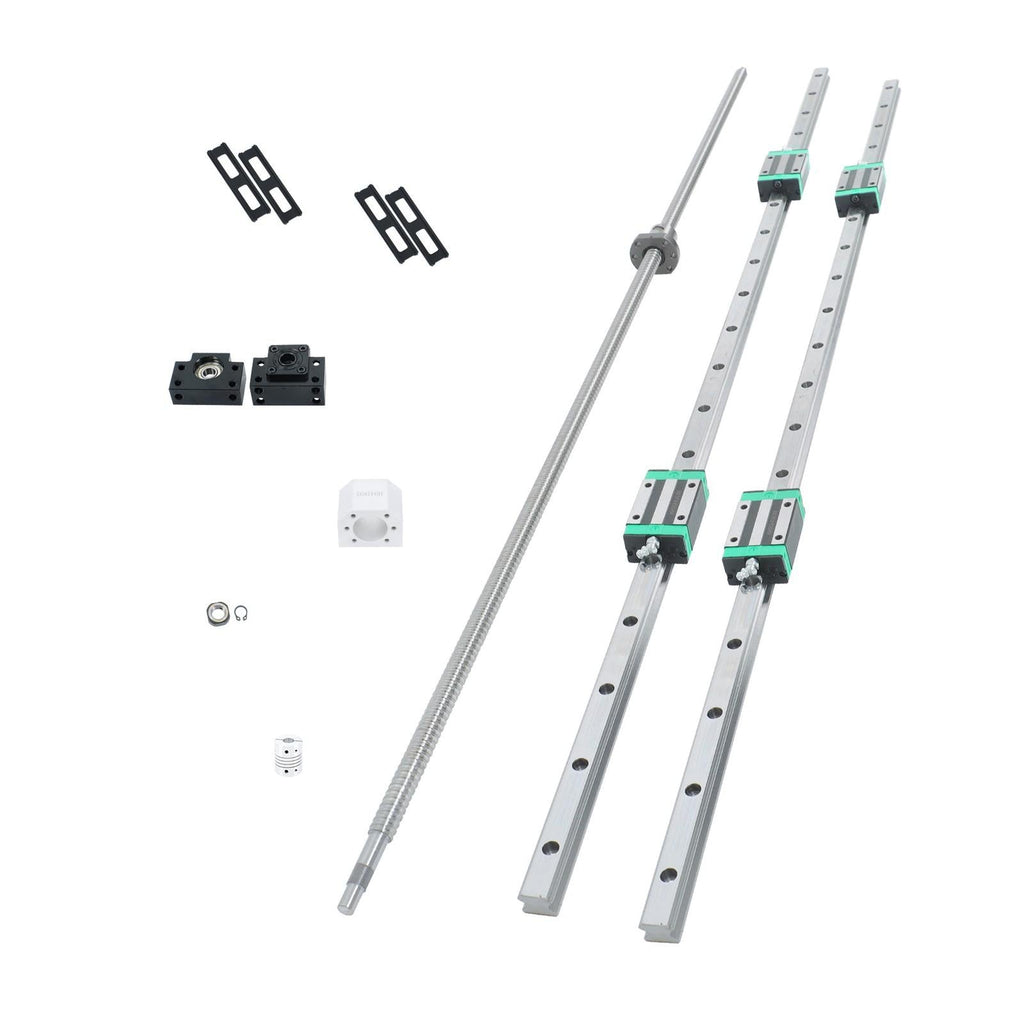 HGR20 1200mm Linear Rail & SFU1605 Ball Screw Kit 2 Rails + BF12 BK12