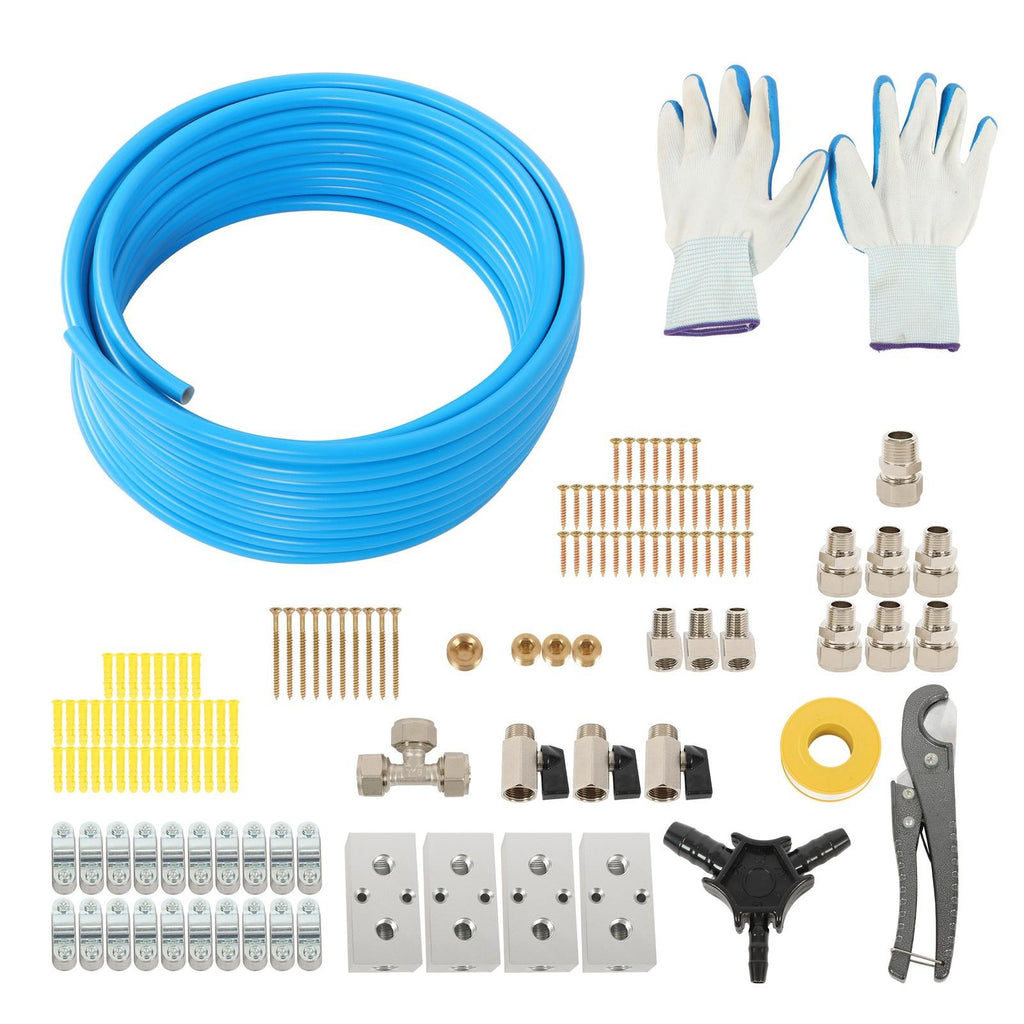 Garage Air System 1/2"x100ft - Aluminum Piping, Leak-Proof, Easy Fit