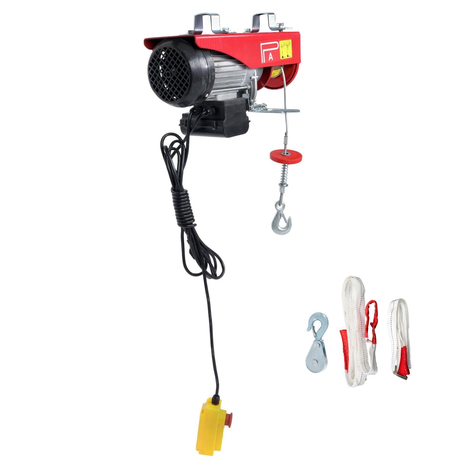 Wired Remote Control Crane Winch Mini Electric Hoist 1350W 1760lbs 14ft/4.2m