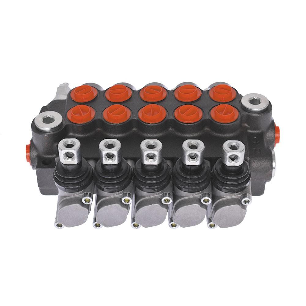 5 Spool 11 GPM Hydraulic Control Valve SAE Ports Monoblock Double Acting