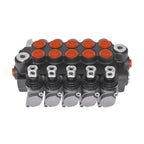 5 Spool 11 GPM Hydraulic Control Valve SAE Ports Monoblock Double Acting