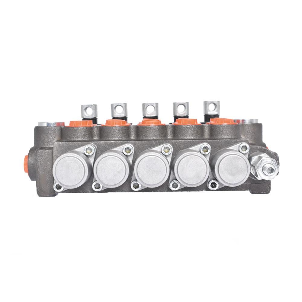 5 Spool 11 GPM Hydraulic Control Valve SAE Ports Monoblock Double Acting