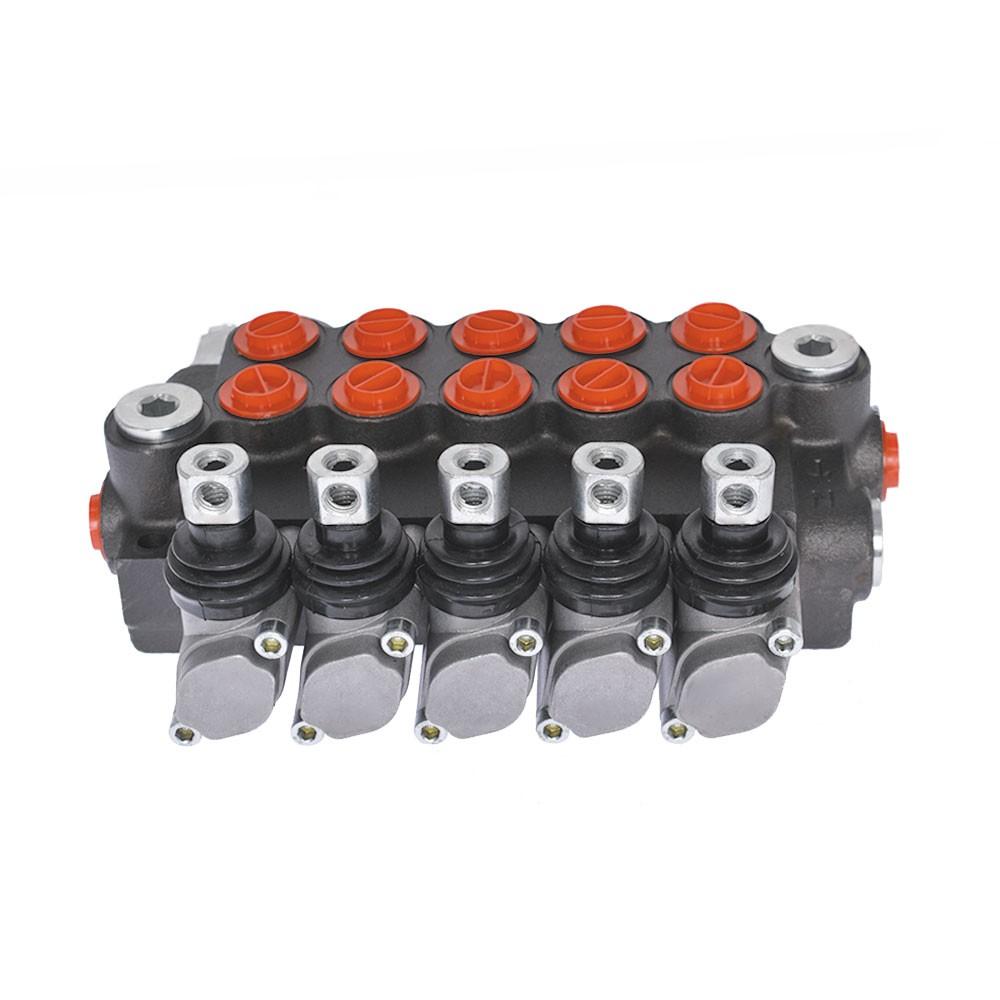 5 Spool 11 GPM Hydraulic Control Valve SAE Ports Monoblock Double Acting