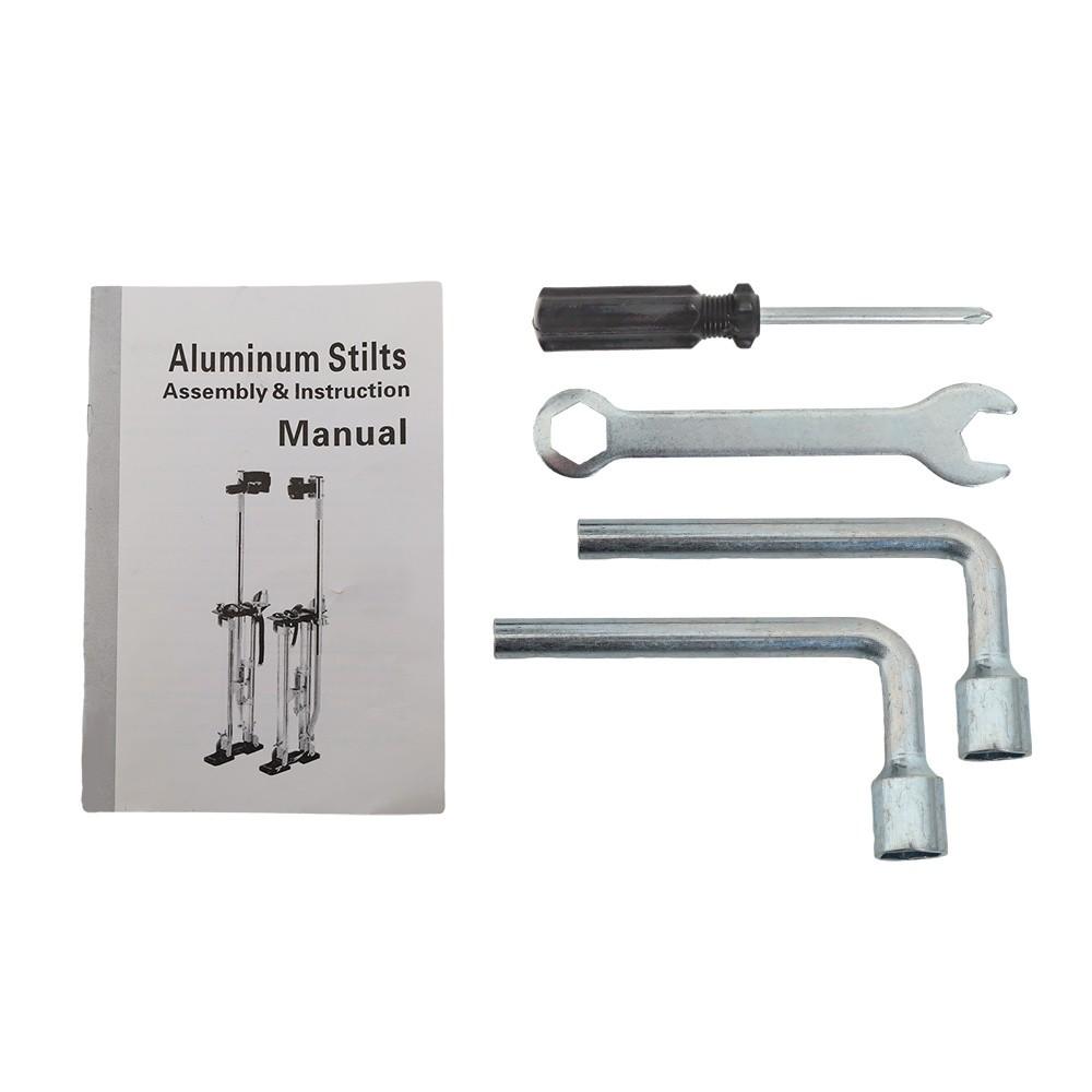 36" -48" Adjustable Silver Aluminum Alloy Stilt Tool For Walking Taping