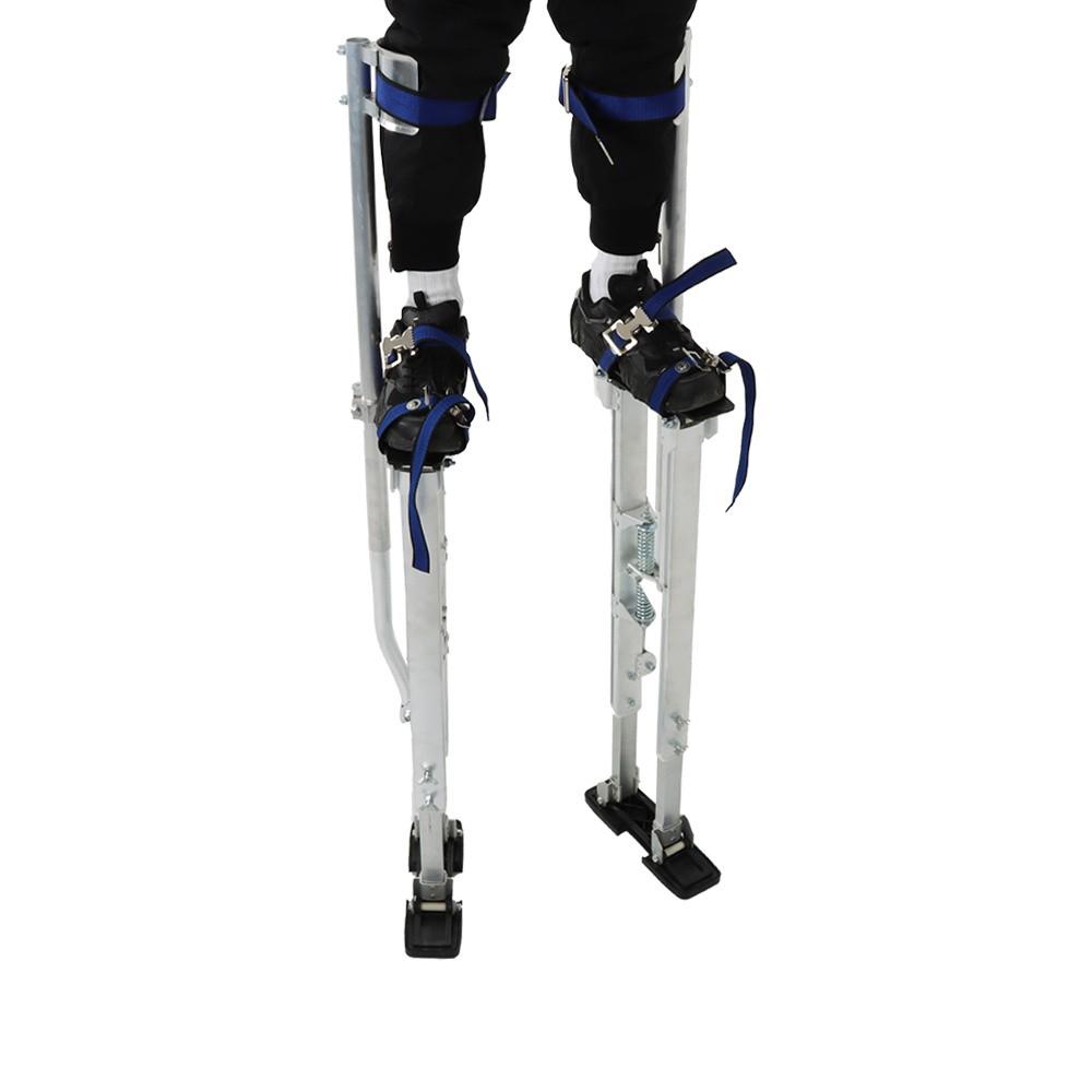 36" -48" Adjustable Silver Aluminum Alloy Stilt Tool For Walking Taping