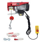 1760lbs 1350W Electric Hoist  with 13ft Lifting Belt+3.2ft Metal Ring Axle Belt