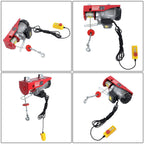 1760lbs 1350W Electric Hoist  with 13ft Lifting Belt+3.2ft Metal Ring Axle Belt