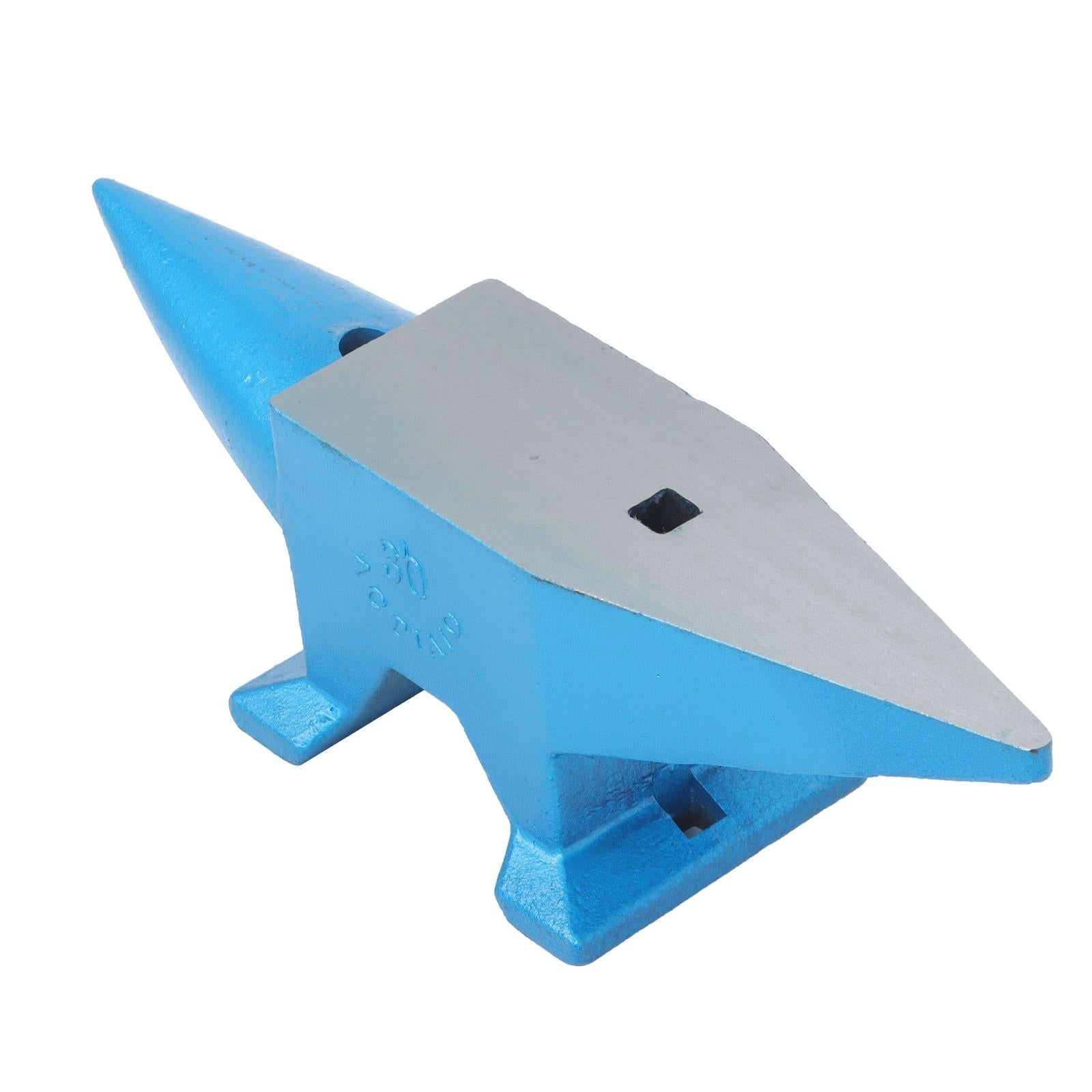 66lb Heat-Treated Forged Steel 30kg Round Horn Blacksmith Anvil Stable Workbench