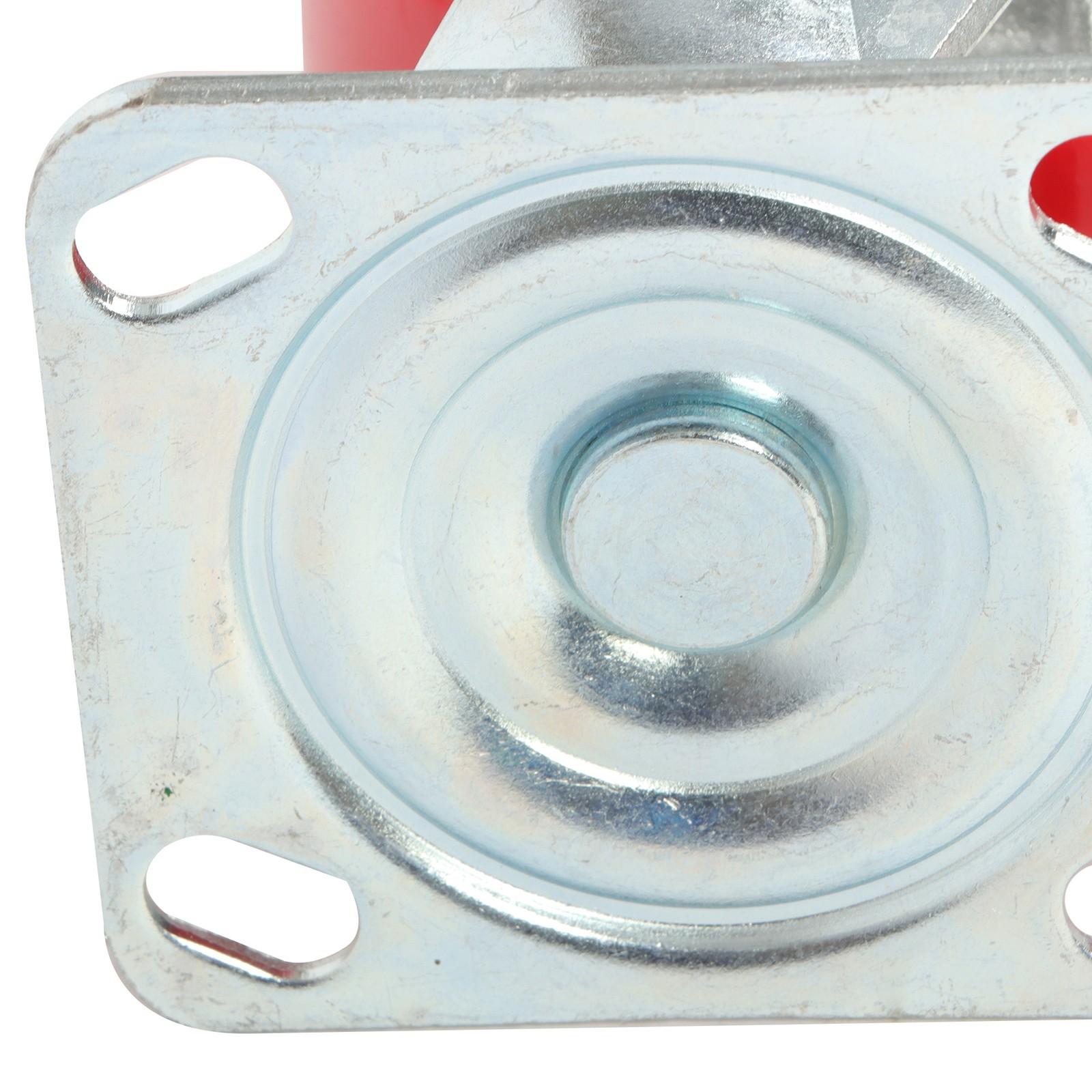 4 Pack 6" × 2" Swivel Caster Wheels 4800Lbs Polyurethane (2 Swivel & 2 Rigid)