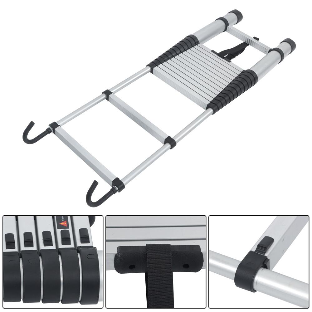 14.5 FT Aluminum Telescoping Ladder Telescopic Multi Purpose For Home 330lbs