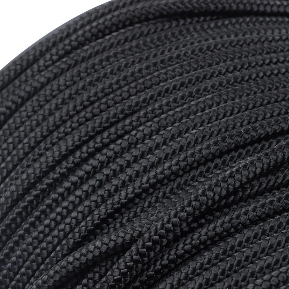 1/4 Inch Nylon Rope 500 Foot Spool 100% Nylon Solid Braid Rope Spool Black