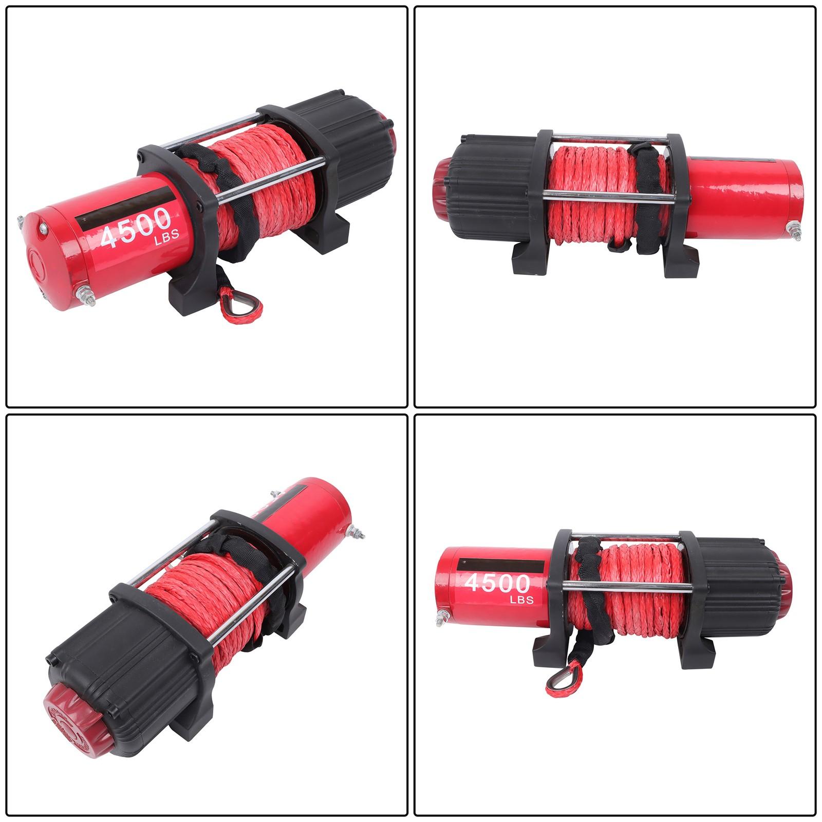 4500lbs Electric Winch 12V 2.1HP Synthetic Rope ATV/UTV Winch Wireless Remote