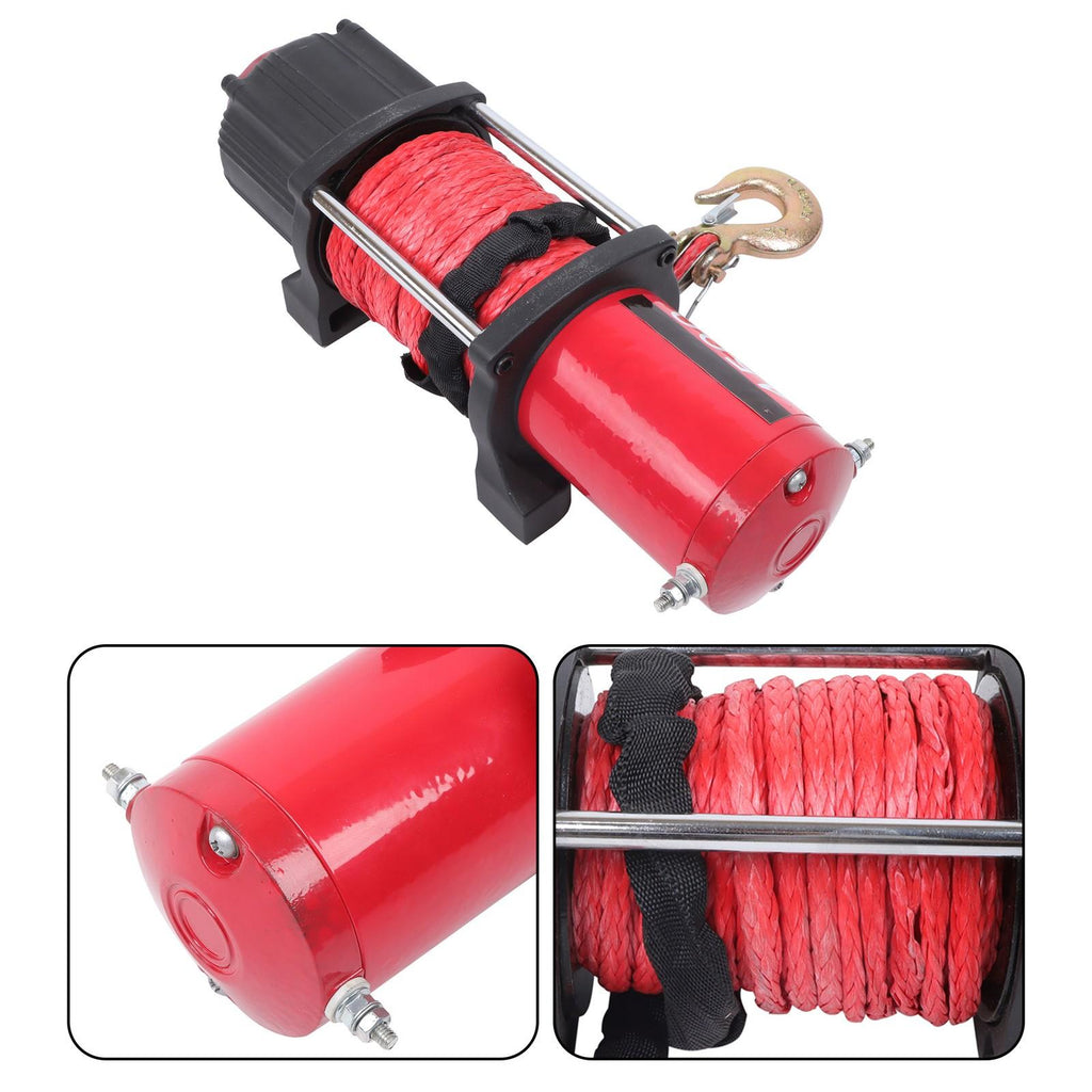 4500 lbs Electric Winch 2.1HP Synthetic Rope ATV/UTV Winch Wireless Remote 12V