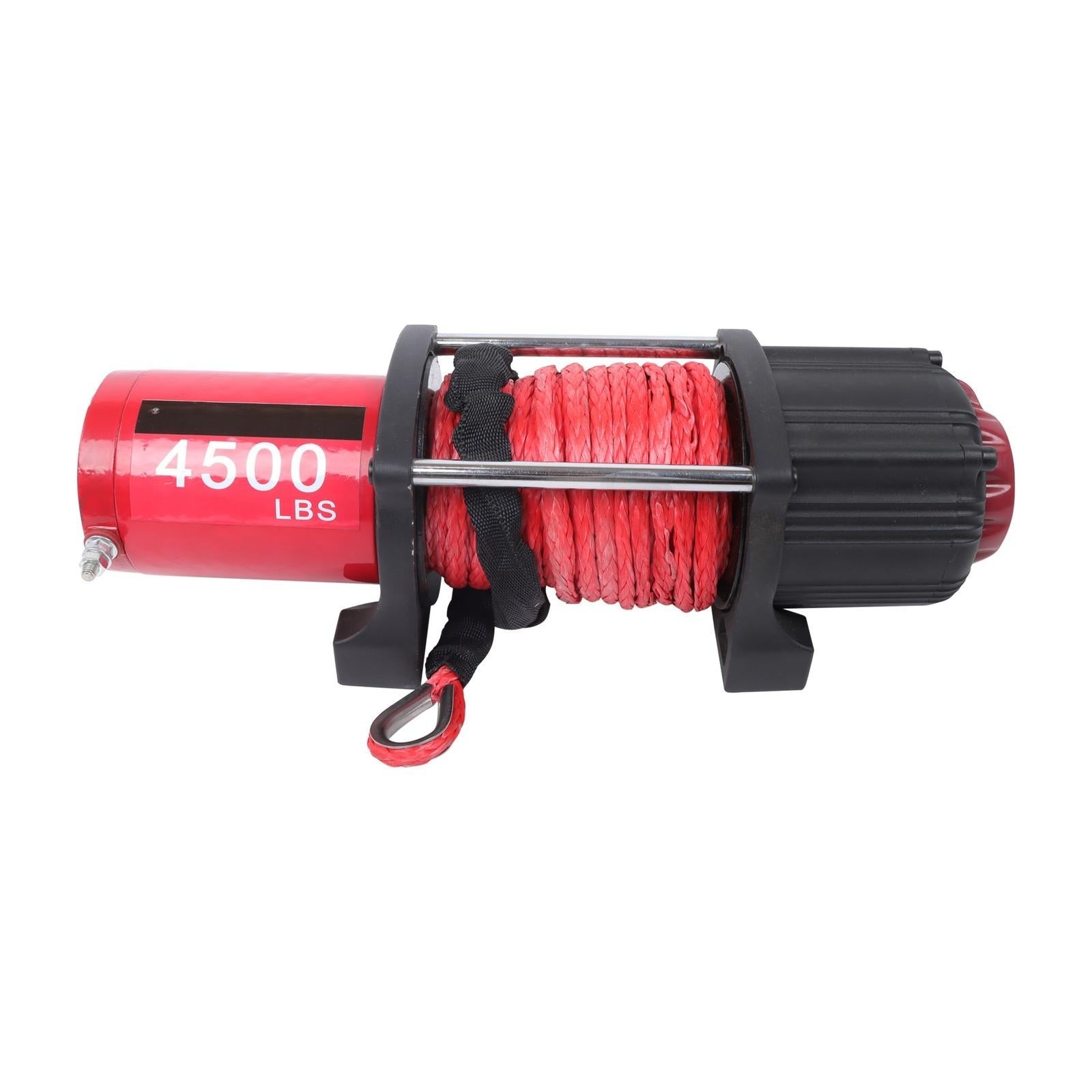 4500 lbs Electric Winch 2.1HP Synthetic Rope ATV/UTV Winch Wireless Remote 12V