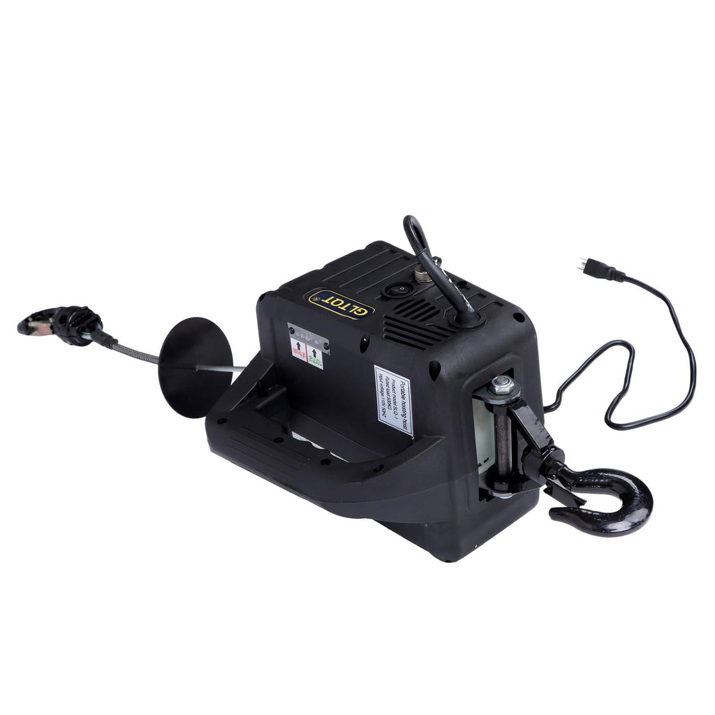 22.9 ft/7 m 2in1 Portable Electric Hoist Winch 1100lbs With Wired Remote Control