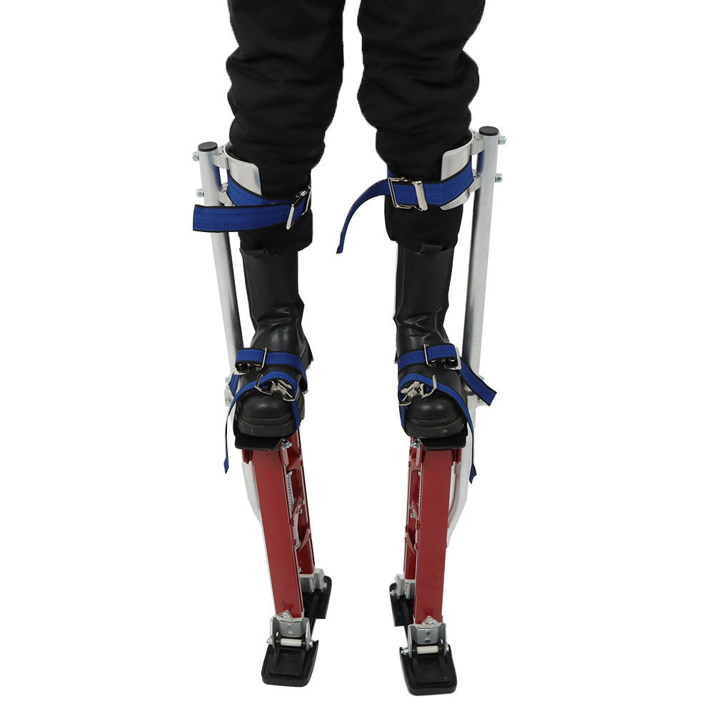 18-30" Red Adjustable Aluminum Alloy Drywall Stilts For Taping Painting Painter