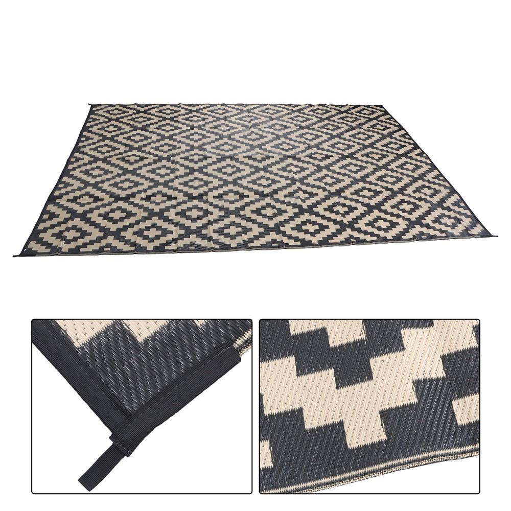 Waterproof Outdoor Rug 10x14 ft Outdoor Plastic Straw Rug For Camping RV Deck