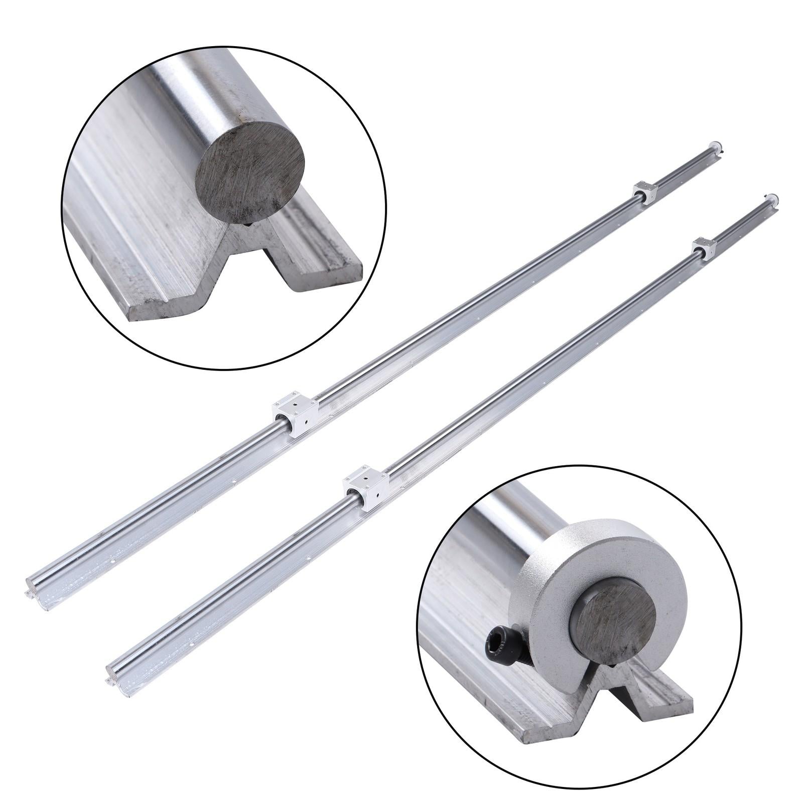 SBR20UU Linear Guide Rail Kit 2200mm Dual Rail 4 Blocks & Stops CNC