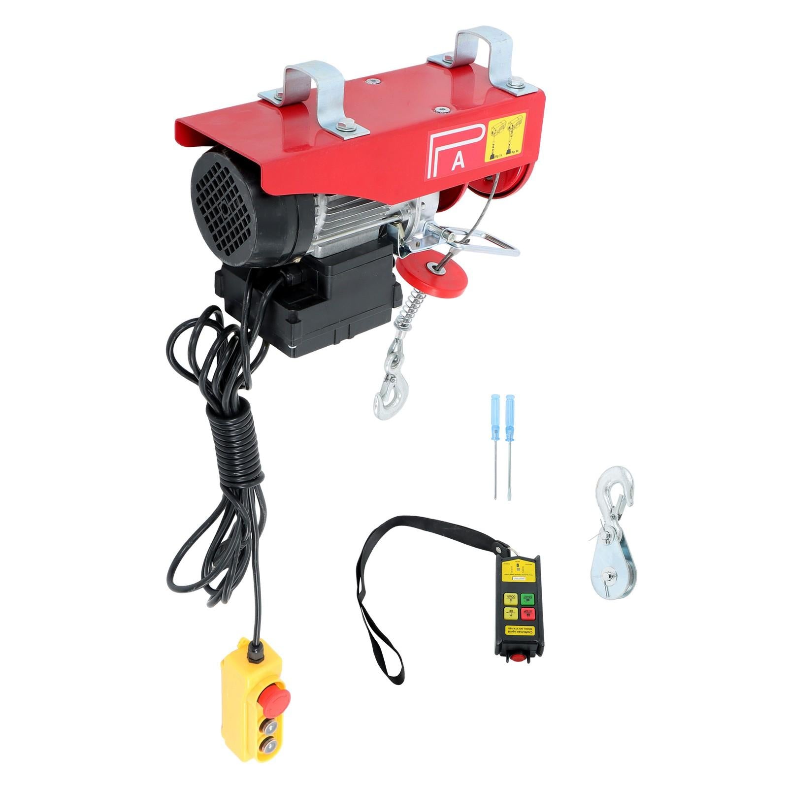 440lbs Electric Hoist w/ Wireless & Wired Dual Control 40ft/20ft Lifting Height