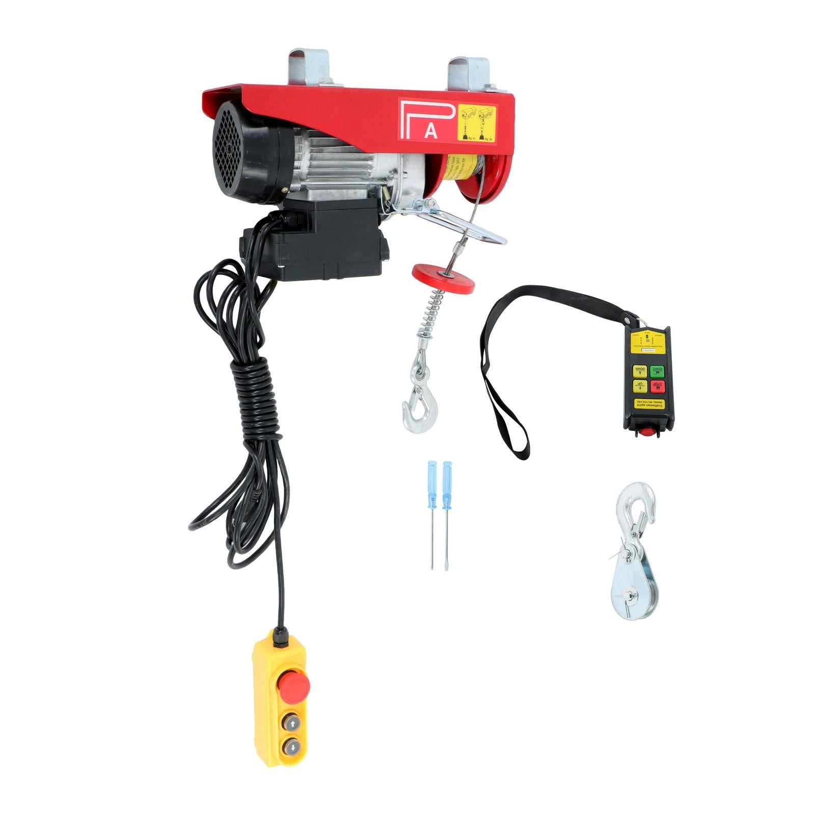 440lbs Electric Hoist w/ Wireless & Wired Dual Control 40ft/20ft Lifting Height
