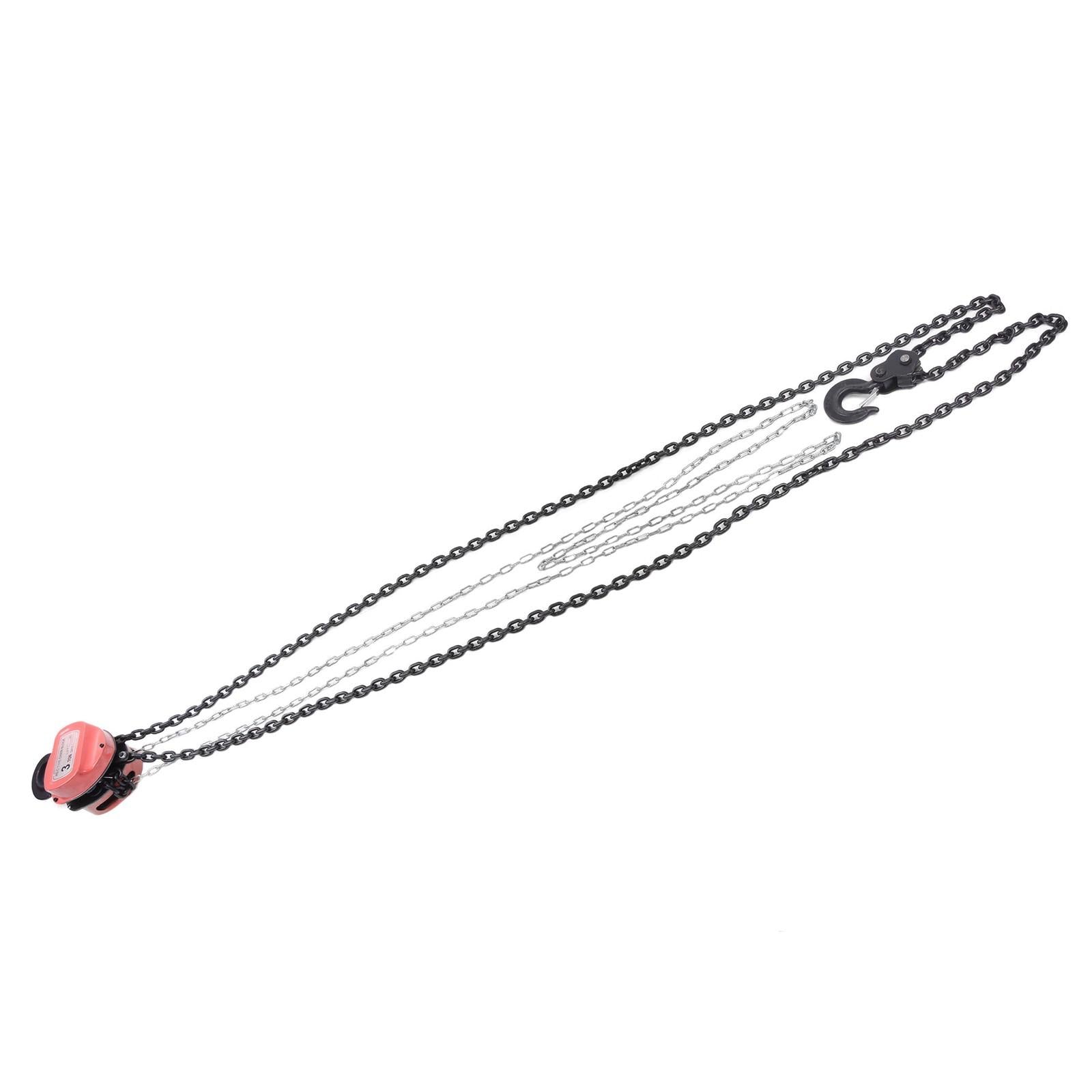 3 Ton Hand Chain Hoist 10 FT Come Along 80 Galvanized with Double-Pawl Brake