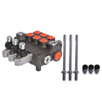 Hydraulic Monoblock 3 Spool 21 GPM Double Acting Control Valve SAE Ports