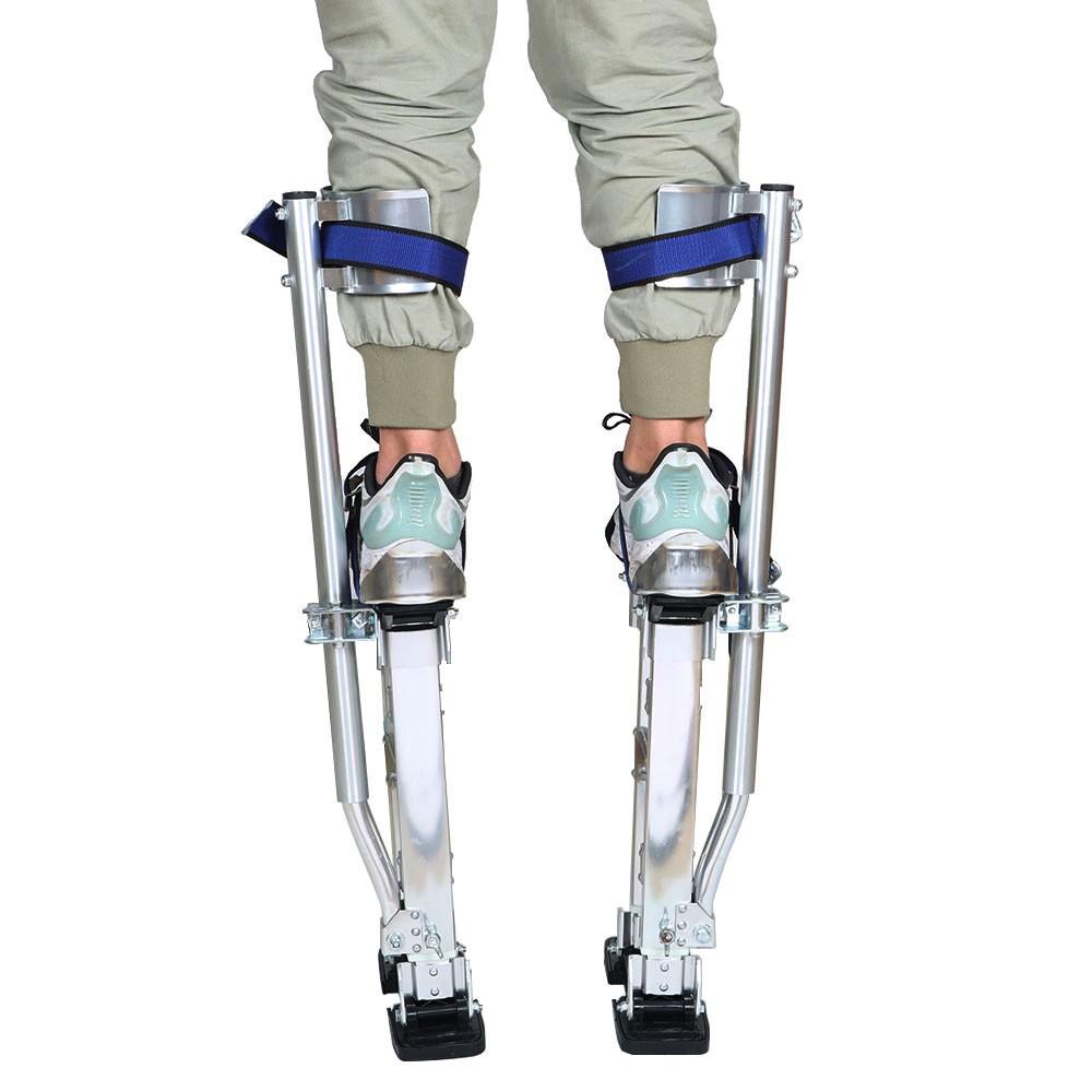 15" - 23 " Silver Aluminum Alloy Stilts Tool Adjustable For Taping Painting