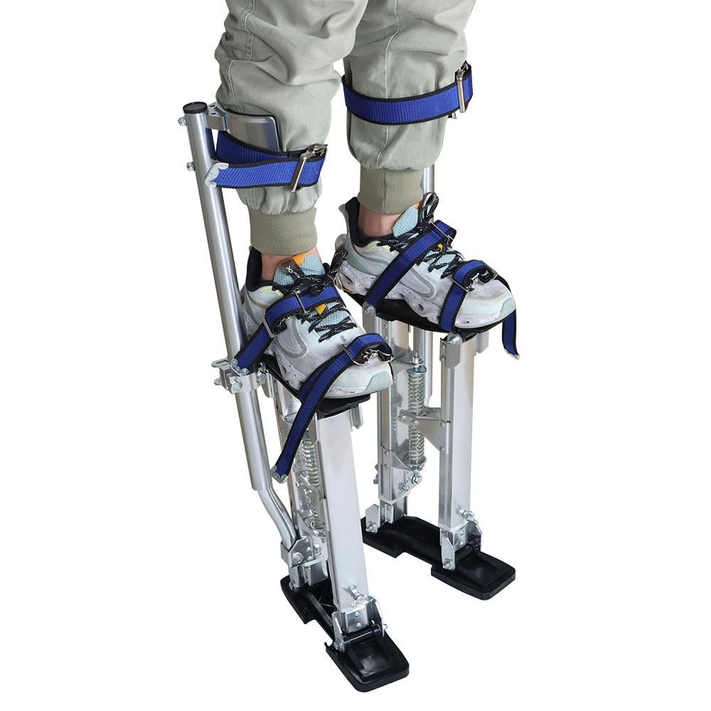 15" - 23 " Silver Aluminum Alloy Stilts Tool Adjustable For Taping Painting