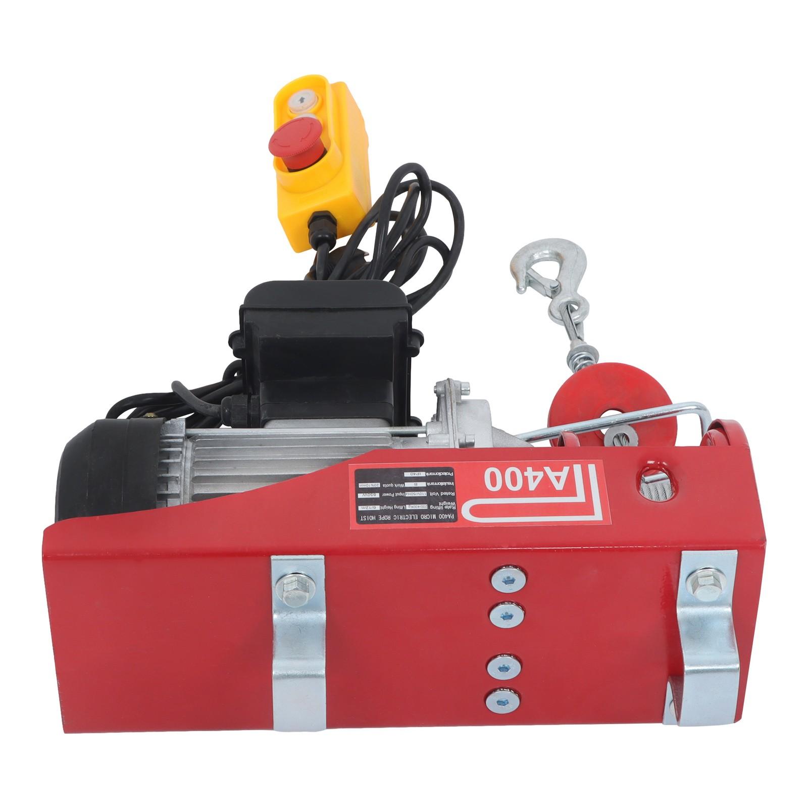 PA400 Mini Electric Hoist 880lbs Height 20-40ft 14ft/4.2m Wired Remote Control