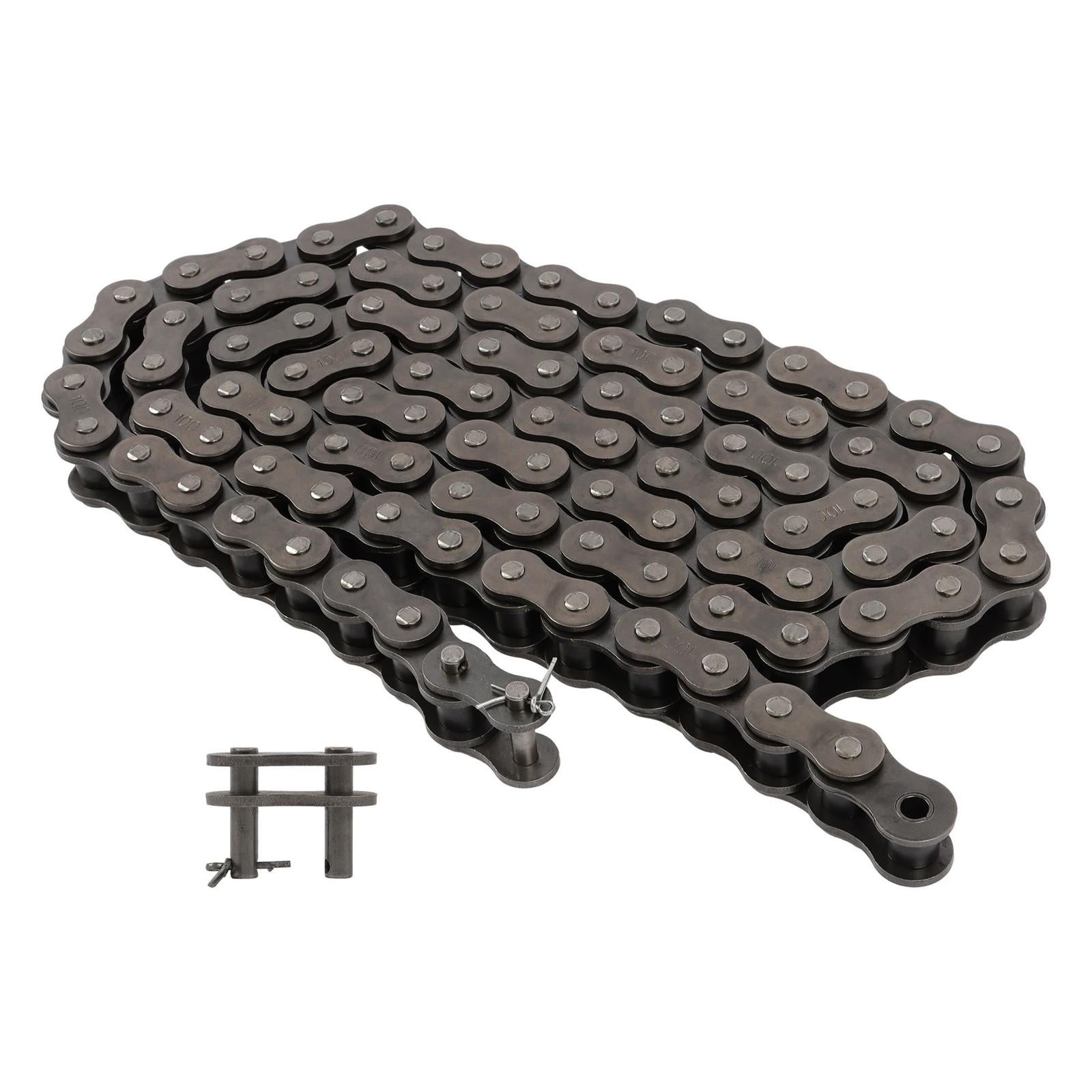 10 feet Roller Chain With 1 Connecting Links Heavy Duty #100H