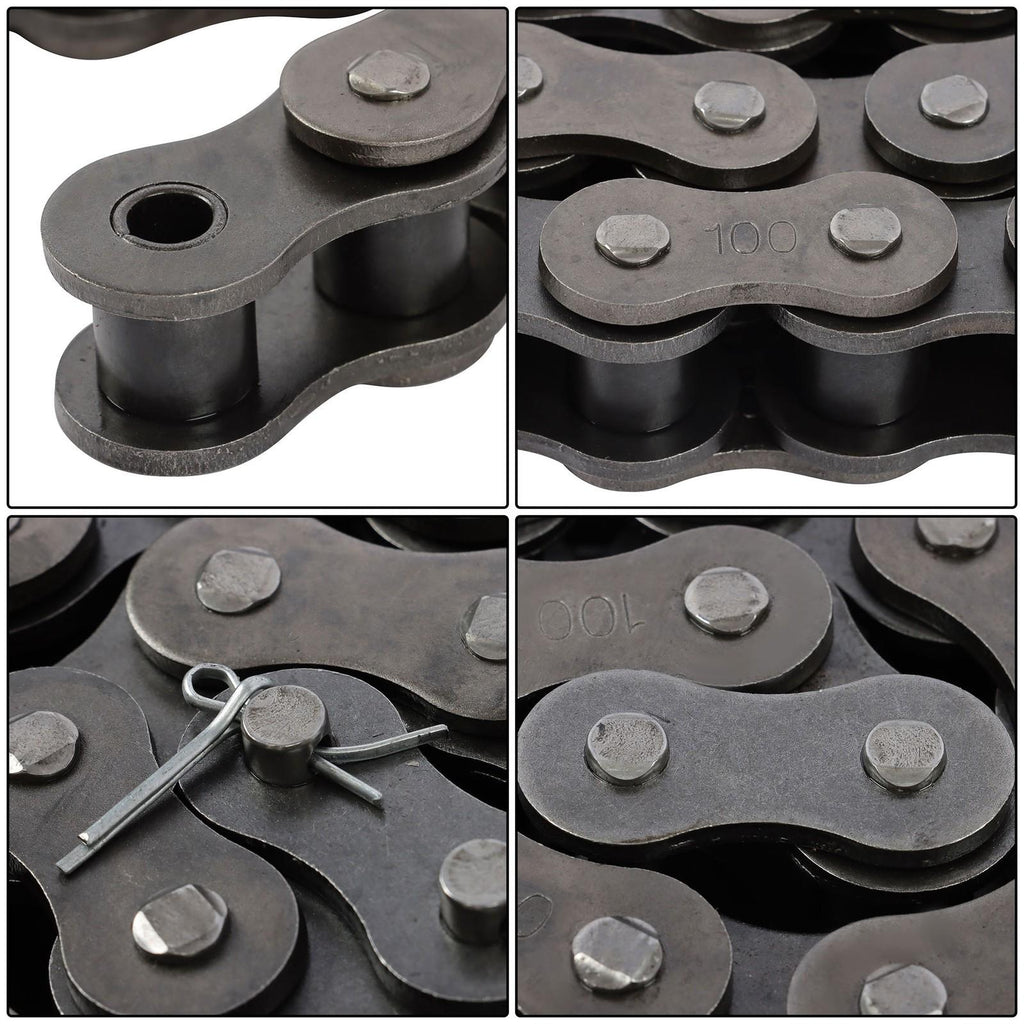 10 feet Roller Chain With 1 Connecting Links Heavy Duty #100H