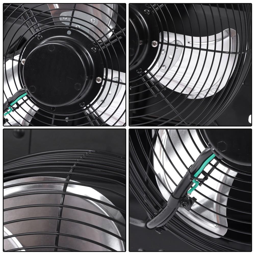 12 Inch Shutter Exhaust Fan W/ Speed Controller High Speed Wall Mounted 900 CFM