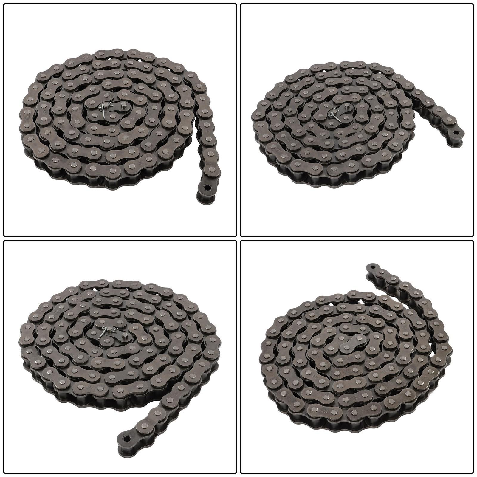 10 ft Roller Chain With 1 Connecting Links Heavy Duty #100H