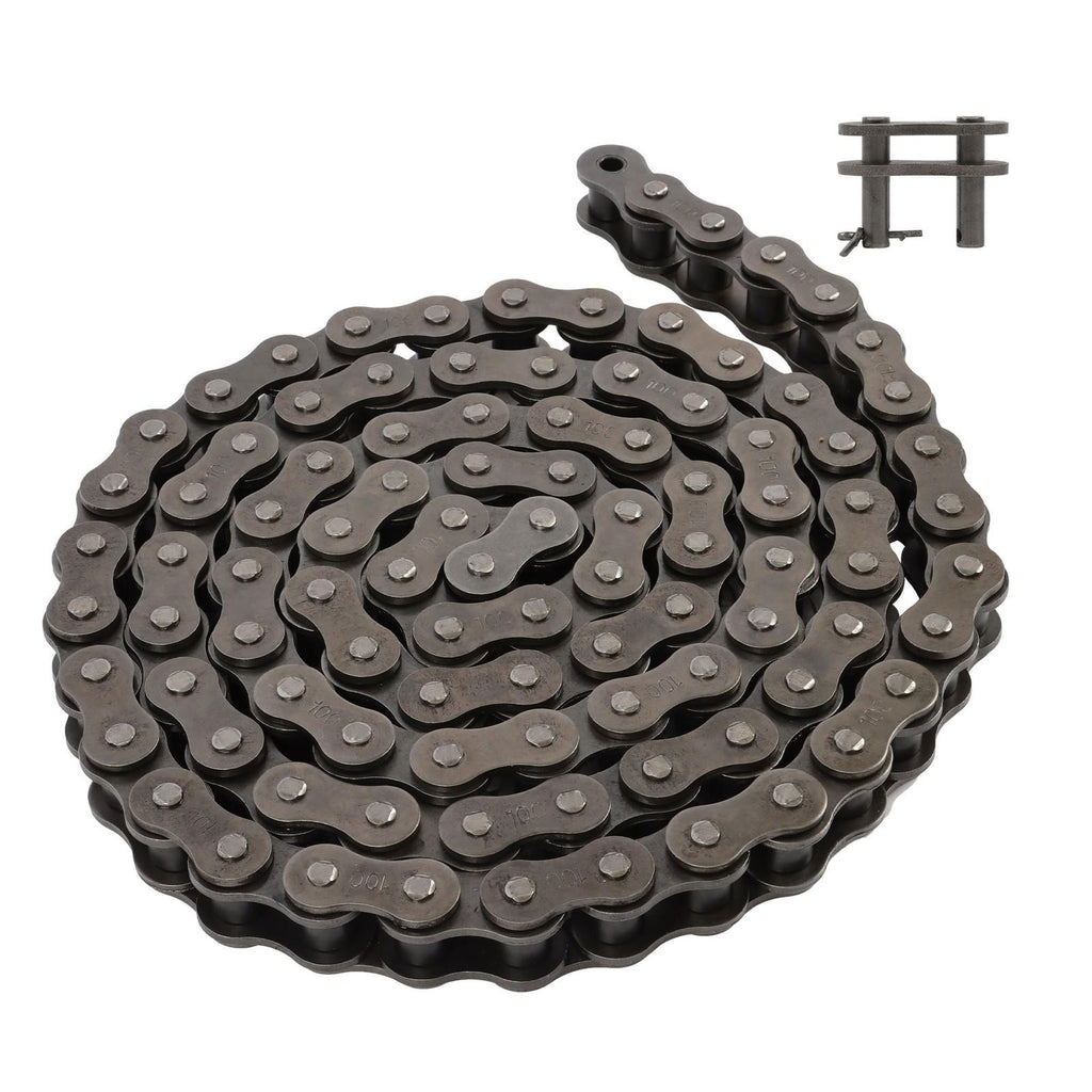10 ft Roller Chain With 1 Connecting Links Heavy Duty #100H
