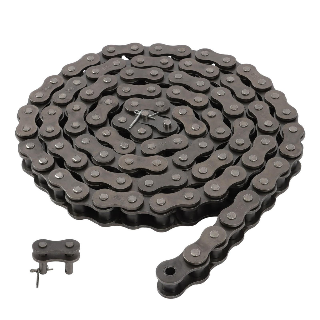 10 ft Roller Chain With 1 Connecting Links Heavy Duty #100H