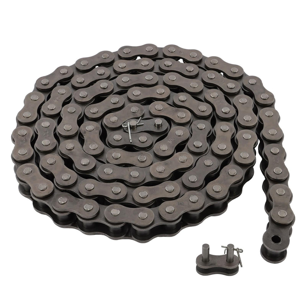 10 ft Roller Chain With 1 Connecting Links Heavy Duty #100H