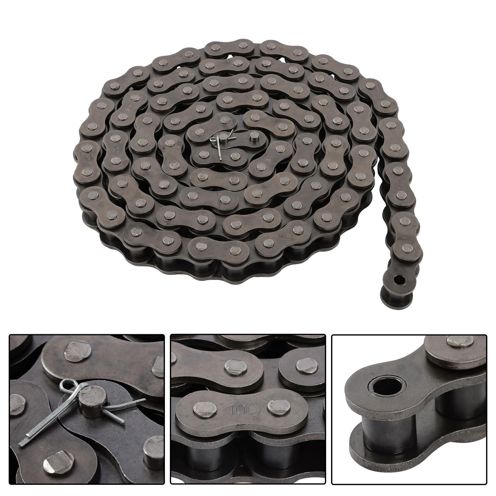 10 ft Roller Chain With 1 Connecting Links Heavy Duty #100H